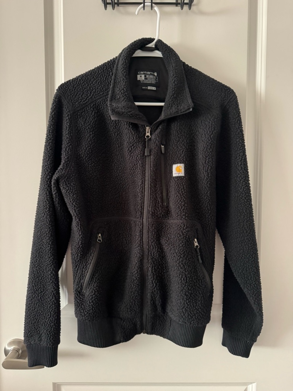 Carhartt Black Sherpa Zip-Up Jacket